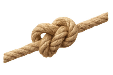 Fototapeta premium Strong rope knot creating secure connection concept