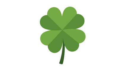Fototapeta premium A detailed illustration of a four-leaf clover, a symbol of good luck and fortune.