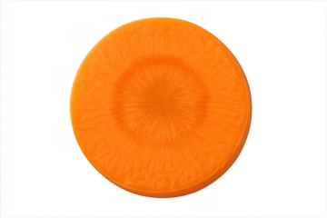 Round carrot slice showing internal cross section