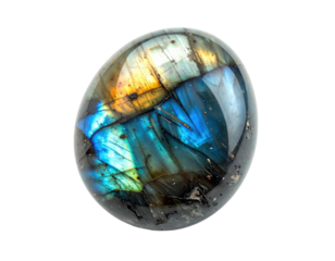 Polished stone exhibits spectral iridescence