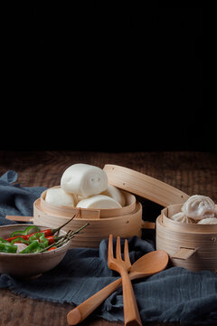 Breakfast Scene With Mantou And Bao Steamed Buns
