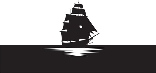 pirate ship silhouette