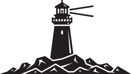 lighthouse on a white background