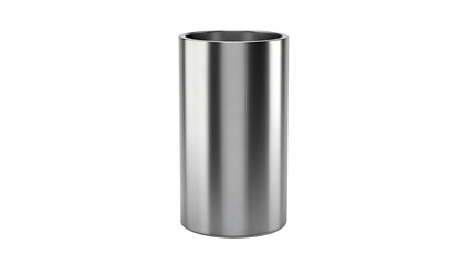 Metallic Cylinder on Transparent Background