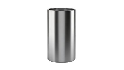 Metallic Cylinder on Transparent Background