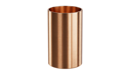 Copper Cylinder on Transparent Background