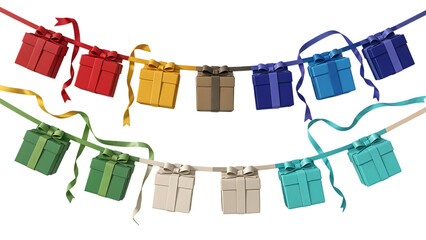 Colorful Gift Box Garlands