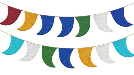 Vibrant Crescent Flags Garland for Celebration