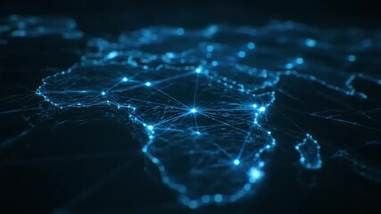 Global network connections over African map. - Powered by Adobe