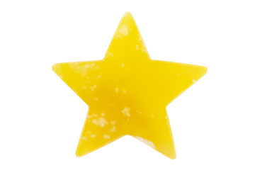透明背景（png）に黄色い天然石で作られた星形