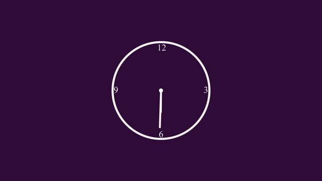 clock icon animation isolated on a light pink background,with 4k video animation.
