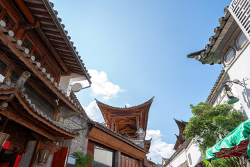 Historical buildings in Heshun Ancient Town, Tengchong, Yunnan, China.