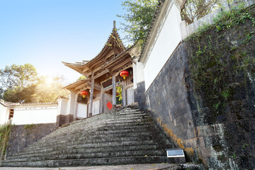 Historical buildings in Heshun Ancient Town, Tengchong, Yunnan, China.