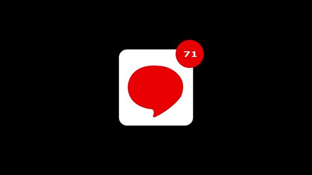 SMS icon animation with dark background.Containing e-mail, phone, address, customer service, call, website and more animation.