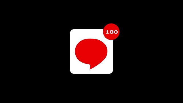 SMS icon animation with dark background.Containing e-mail, phone, address, customer service, call, website and more animation.