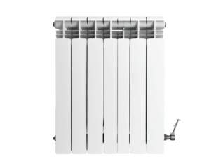 White, multi-section home radiator
