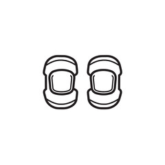 Knee Pads icon art sleek creative symbol 