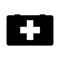 Obraz premium First Aid Kit Symbol - Medical Emergency Preparedness and Safety Equipment Icon