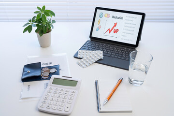 物価高による薬の値上がりと家計への負担イメージ