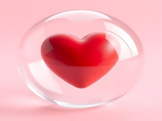 glass heart vector illustration
