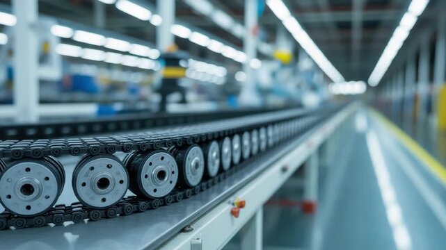 Conveyor roller conveyor belt roller chain assembly line factory production industrial conveyor