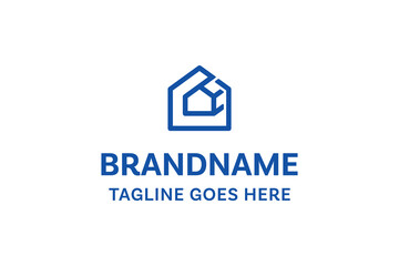 Fototapeta premium Letter E Home Modern Logo, symbolizing simplicity, comfort, and modern living