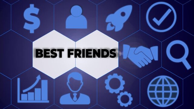 Word writing text Best Friends. Business photo showcasing A demonstrating you value above other demonstratings Forever buddies Male human wear formal work suit presenting presentation using smart