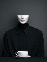 person with cup of coffee