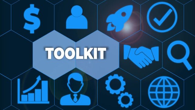 Word writing text Toolkit. Business photo showcasing set of tools kept in a bag or box and used for a particular purpose Female human wear formal work ...