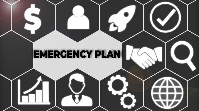 Handwriting text writing Emergency Plan. Conceptual photo procedures for handling sudden or unexpected situations Picture photo system network scheme modern technology smart