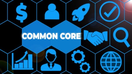 Word writing text Common Core. Business photo showcasing set of academic standards in mathematics and English language