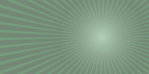 green background sun ray comic vector design template