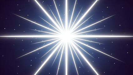 Radiant celestial burst emanating from a central point amidst starry expanse illustration