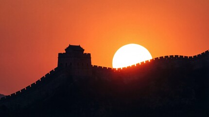 The magnificent scenery of the Great Wall of China