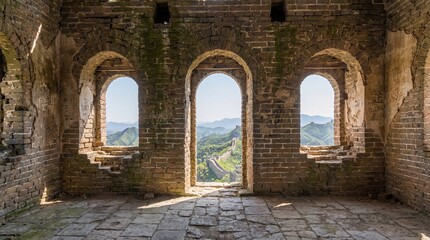 The magnificent scenery of the Great Wall of China
