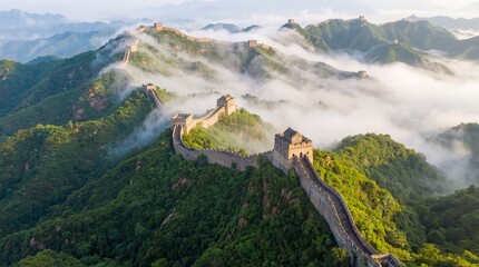 The magnificent scenery of the Great Wall of China