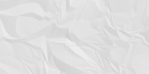 Obraz premium Crumple crushed white paper obsolete rumple craft design. wrinkle ripped creased crumple aged closeup recycled document grunge paper background.