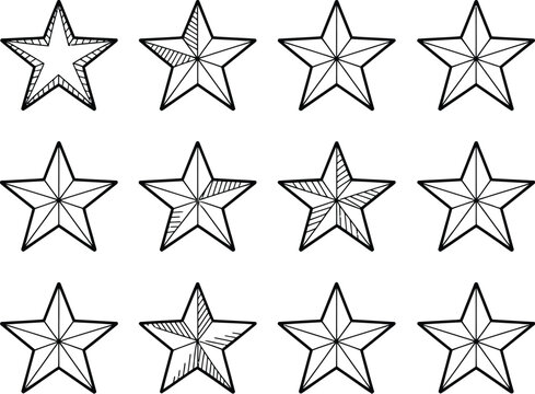 Nautical star vector icon isolated on white background