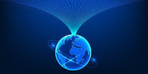 Global Submarine Cable Network Infrastructure, Undersea Internet Data Transmission, Worldwide Digital Connectivity, Fiber Optic Communication System, Ocean Network Technology Connecting Continents