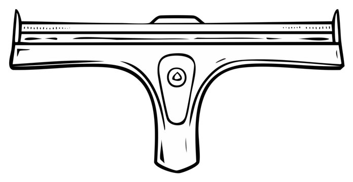 Line Art Illustration of a Plastering Trowel Tool for Construction and Renovation