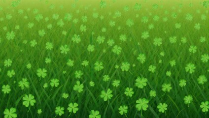 Lush Green Clover Field - A St. Patricks Day Dream.