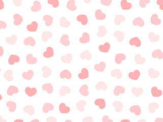 シンプルなハートの手描き背景イラスト 赤