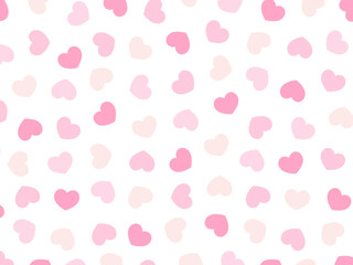 シンプルなハートの手描き背景イラスト ピンク