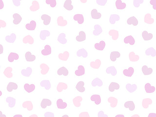 シンプルなハートの手描き背景イラスト 紫