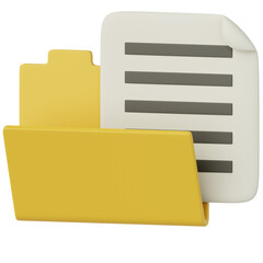 Professionally rendered 3D icon of Folder Data illustrating cybersecurity, encryption, and digital protection concepts. Ideal for apps, websites, fintech, cloud systems, and modern UI design.