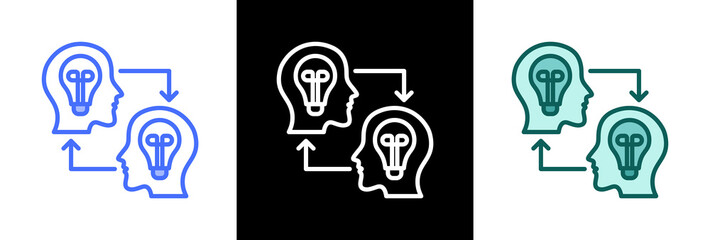 Knowledge Sharing triple icon