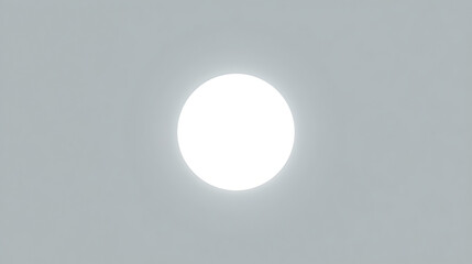 Minimalist White Circular Glow on Smooth Background for Subtle UI Button Focus and Digital Interface Design