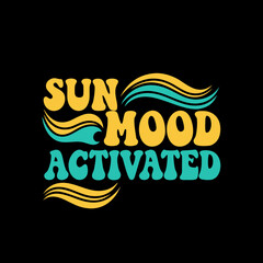 Graphic Illustration Representing a Positive Mood Activated by Sunshine and Vibrant Colors