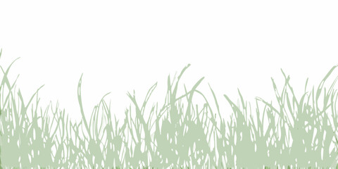 A simple illustration depicting a patch of green grass against a white background © Tusar