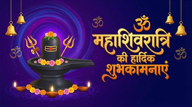 Spiritual Mahashivratri Background. Happy Mahashivratri